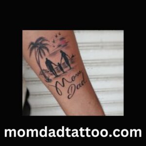 Mom Dad Pic With Tree Tattoo on Arm, Mom dad Tattoo