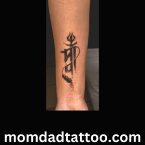 Mom dad Tattoo in Hindi on Arm, Mom Dad Tattoo