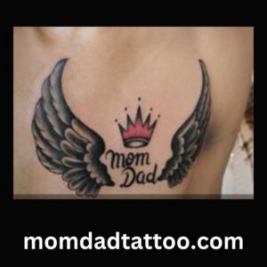 Mom dad King tattoo on back Side Mom dad tattoo